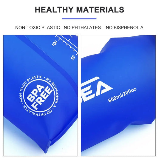 Widesea 600ml Soft Water Bottle BPA Free