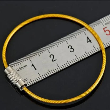 5 Pack Stainless Steel Wire Rope Keychain