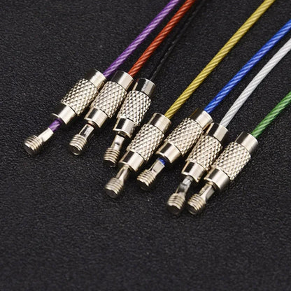 5 Pack Stainless Steel Wire Rope Keychain