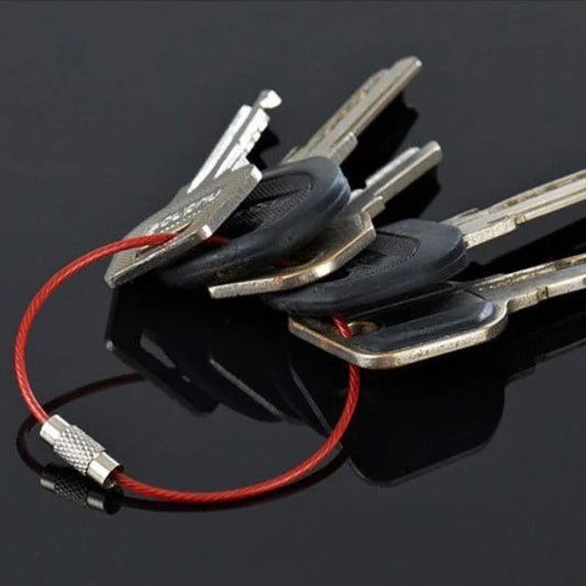 5 Pack Stainless Steel Wire Rope Keychain